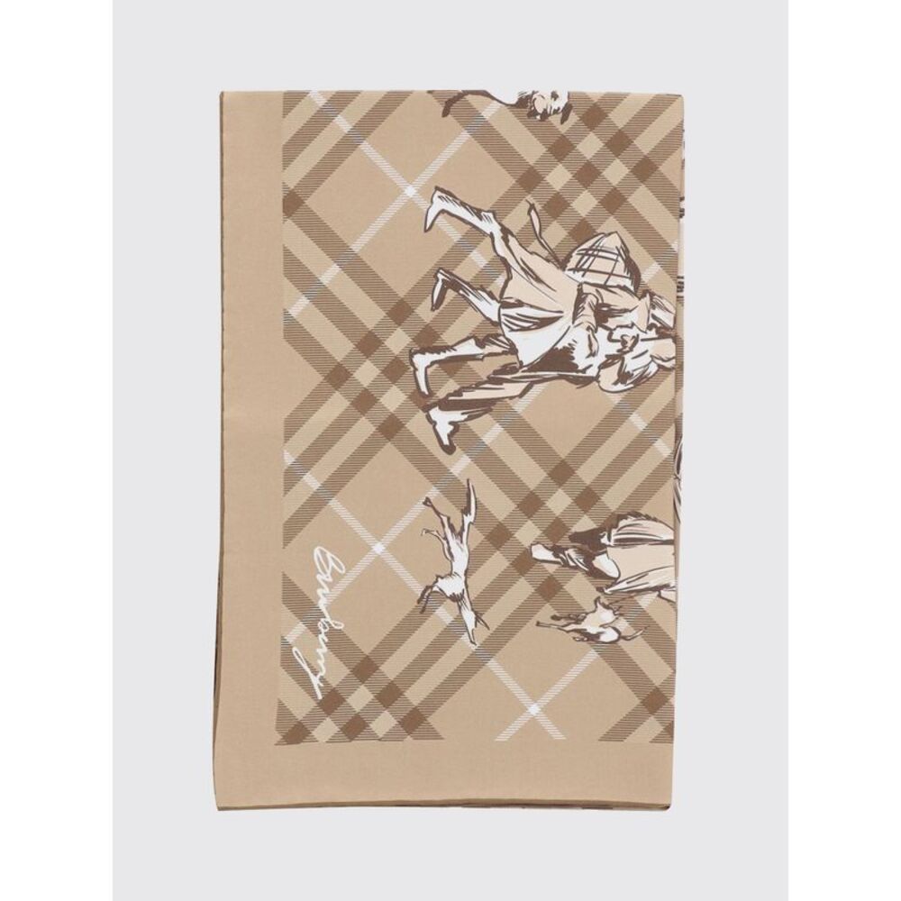 Burberry Women Vintage Check Print Silk Twill Square Scarf Burberry